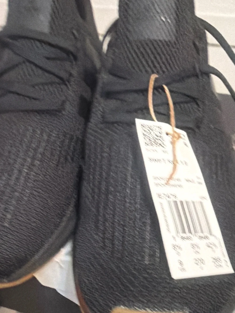 adidas Men’s Black Knit Sneakers with Gum Outsole